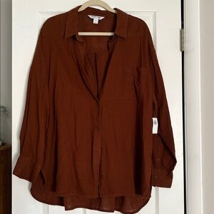 Old Navy Rust Button-Up Shirt